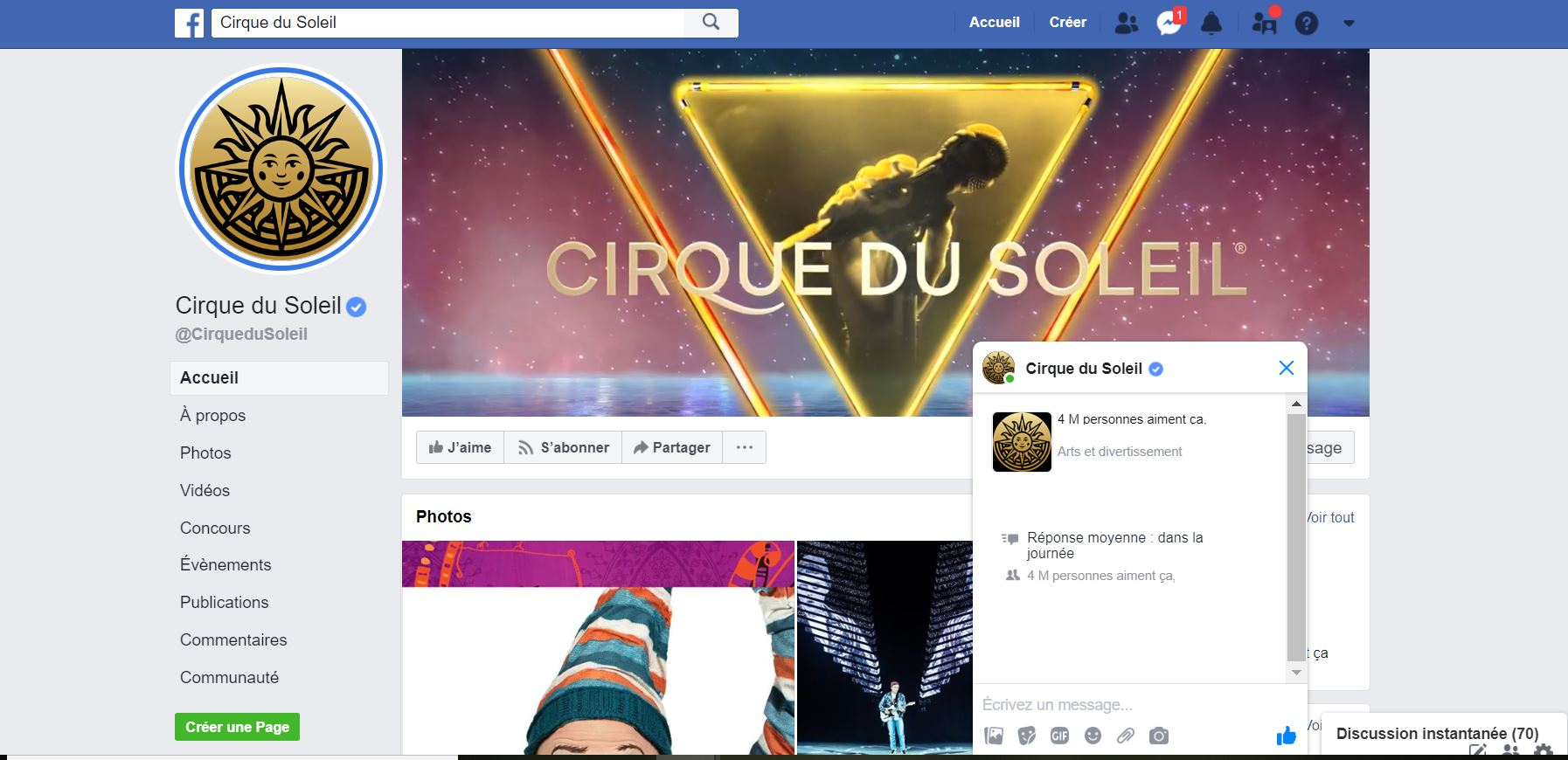 facebook cirque du soleil